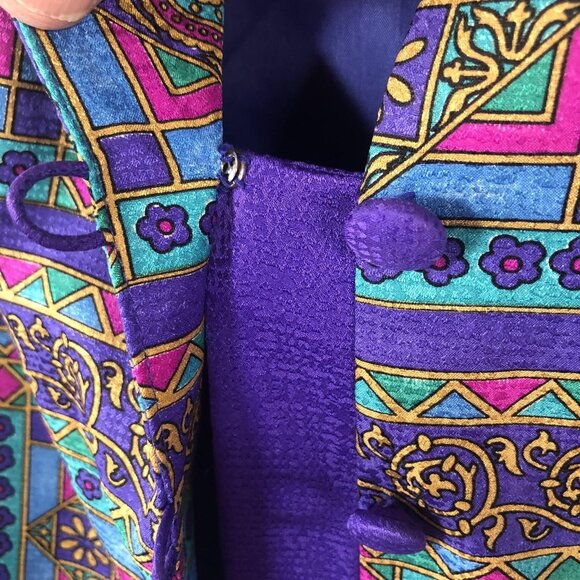 Vintage Adrianna Papell Jacket Womens 12 Silk Teflon Protector Safe Vintage Styl - Picture 15 of 16